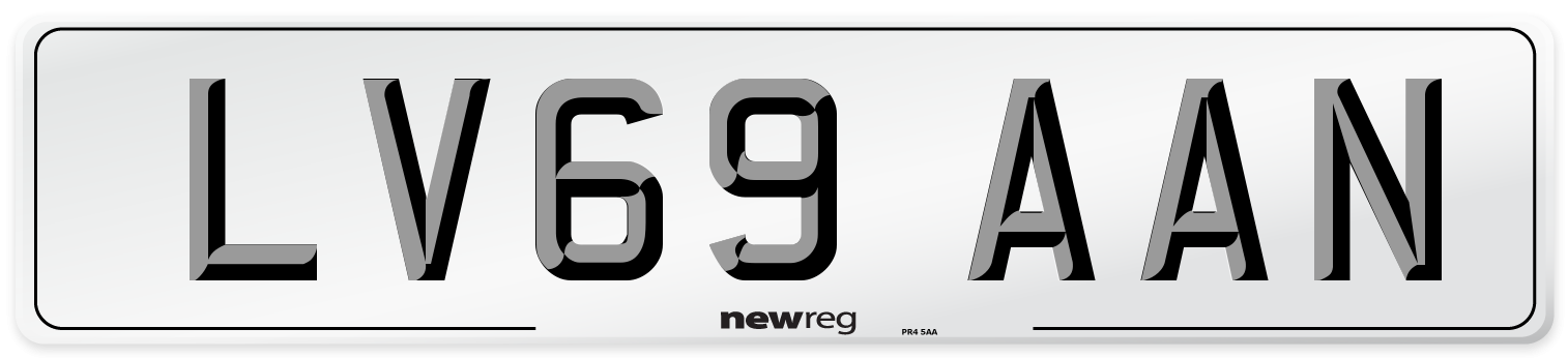 LV69 AAN Number Plate from New Reg